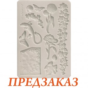 Силиконовая форма для моделирования Stamperia KACMA611 "Ящерица и цветы", А5